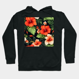 Hibiscus Flowers Pattern 21 Hoodie